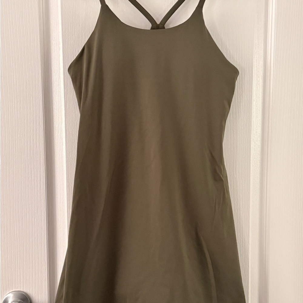 Olive Green Strappy Women’s Dress